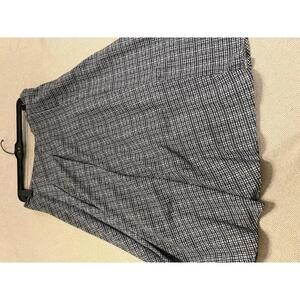 RANNA GILL Women's Medium Black and White Checkered Skirt